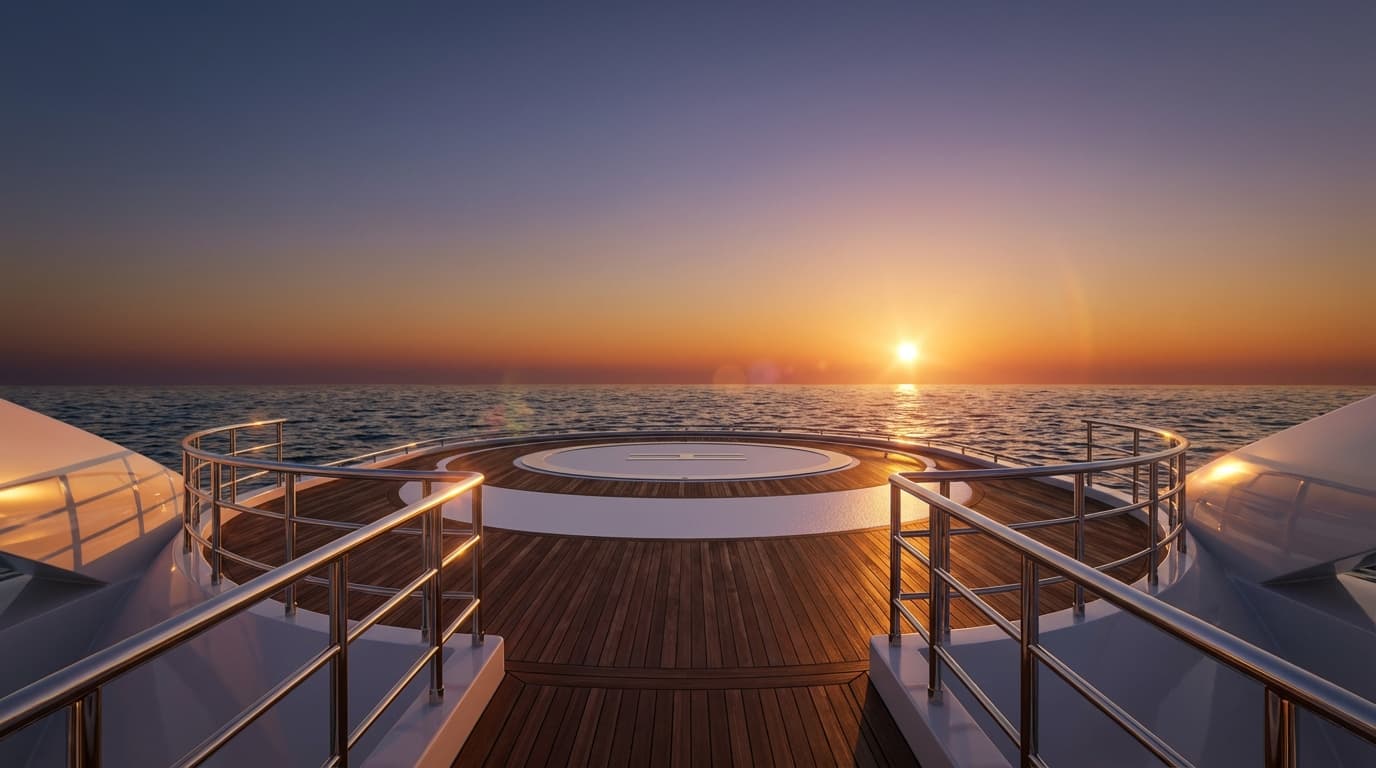 AI Megayacht Helipad Photo Generator