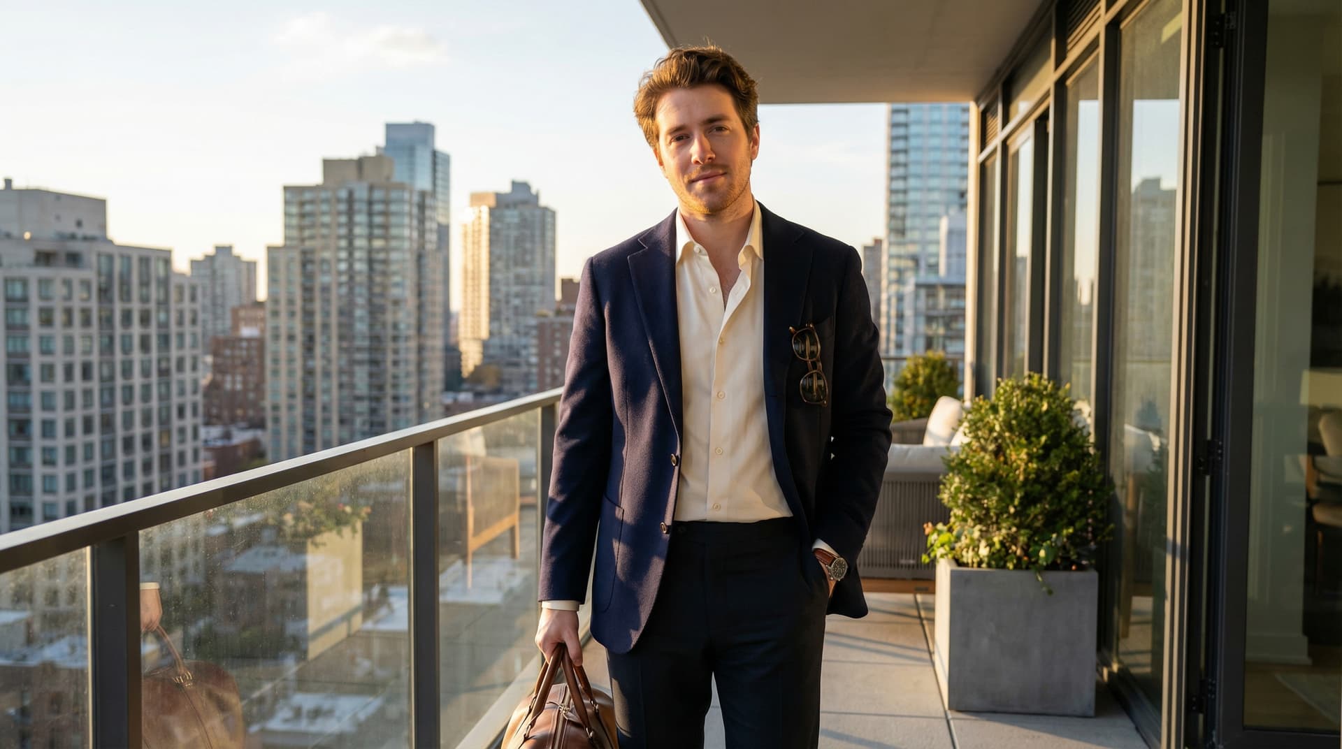 Clear, intentional dating profile photo showing clean environment, good lighting, and put-together presence that removes uncertainty and makes swiping right feel obvious